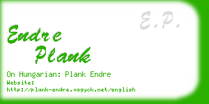 endre plank business card